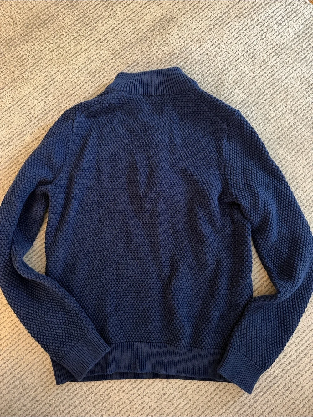 Vineyard Vines boys size 12-14 Navy Textured Half-Zip Sweater